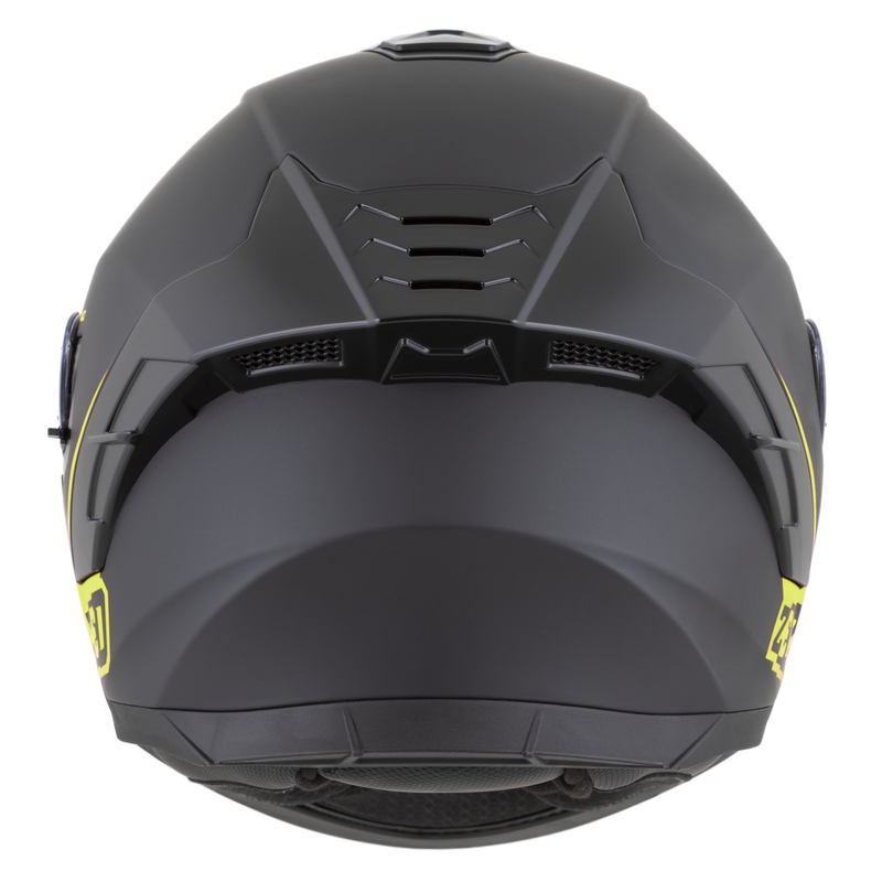 Casco integrale da moto ZED K40 nero opaco-giallo fluo