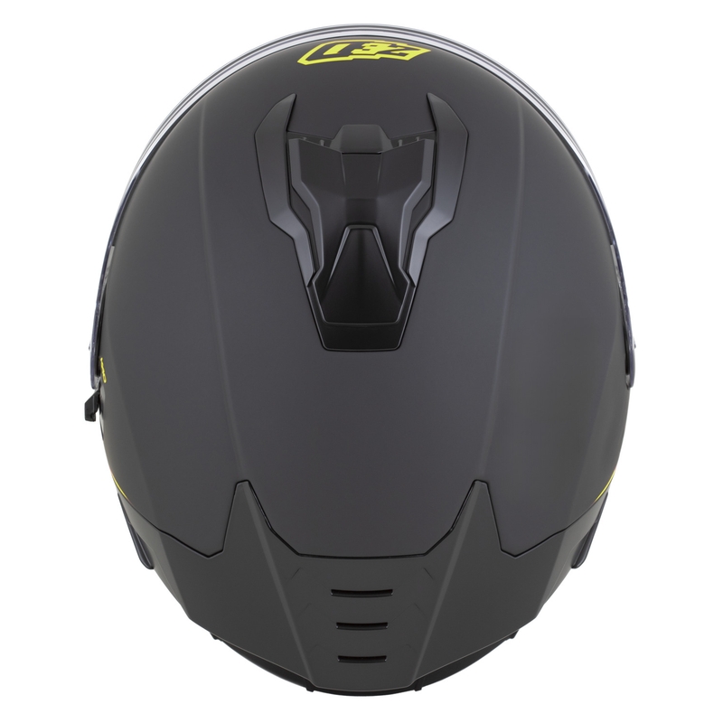 Casco integrale da moto ZED K40 nero opaco-giallo fluo