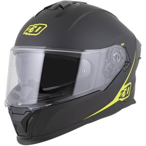Casco integrale da moto ZED K40 nero opaco-giallo fluo