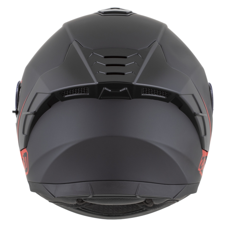 Casco integrale da moto ZED K40 nero opaco-rosso