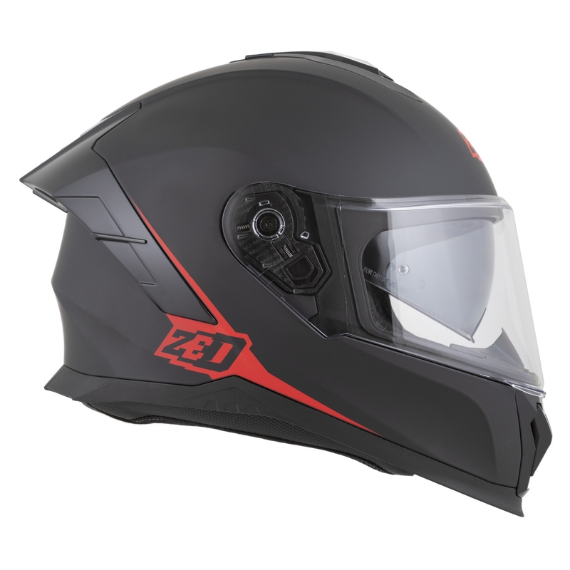 Casco integrale da moto ZED K40 nero opaco-rosso