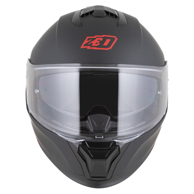 Casco integrale da moto ZED K40 nero opaco-rosso