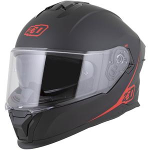 Casco integrale da moto ZED K40 nero opaco-rosso