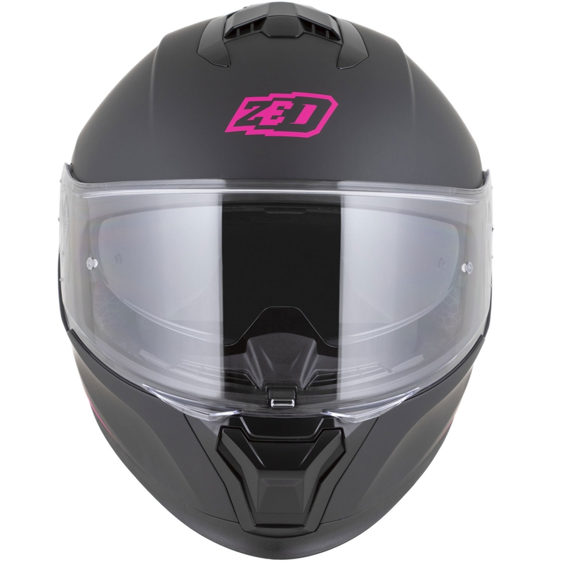 Casco integrale da moto ZED K40 nero opaco-rosa