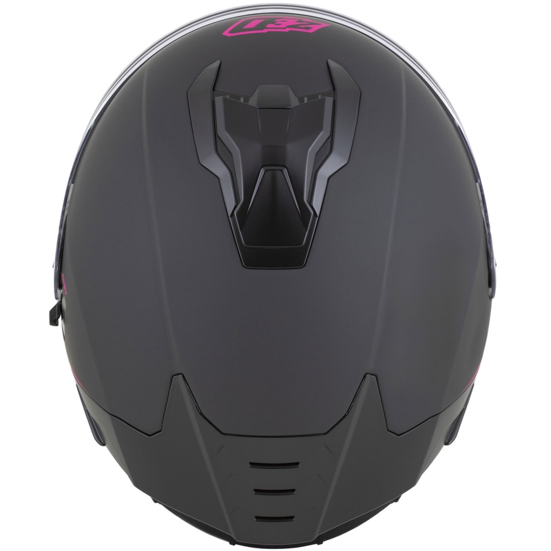 Casco integrale da moto ZED K40 nero opaco-rosa