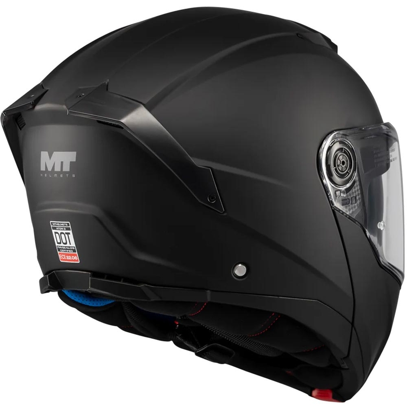Casco moto modulare MT Atom 2 SV Pure A1 nero opaco