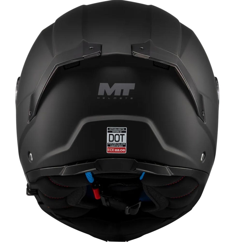 Casco moto modulare MT Atom 2 SV Pure A1 nero opaco