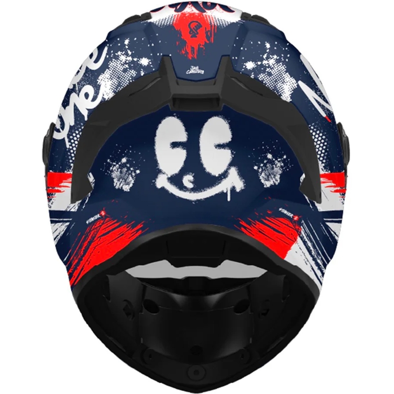 Casco integrale da moto per bambini MT Stinger 2 Rocket C17 blu-rosso-bianco