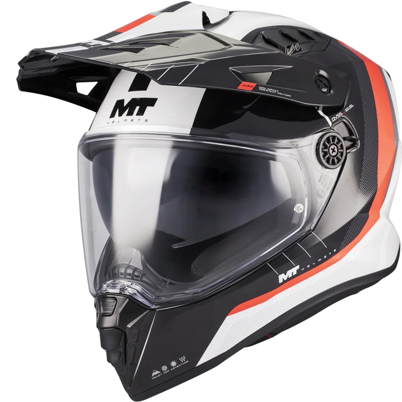 Casco da moto enduro MT Track SV Nomad A15 bianco-nero-rosso