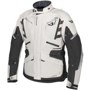 Giacca da moto Ayrton Trail bianco-nero-grigio