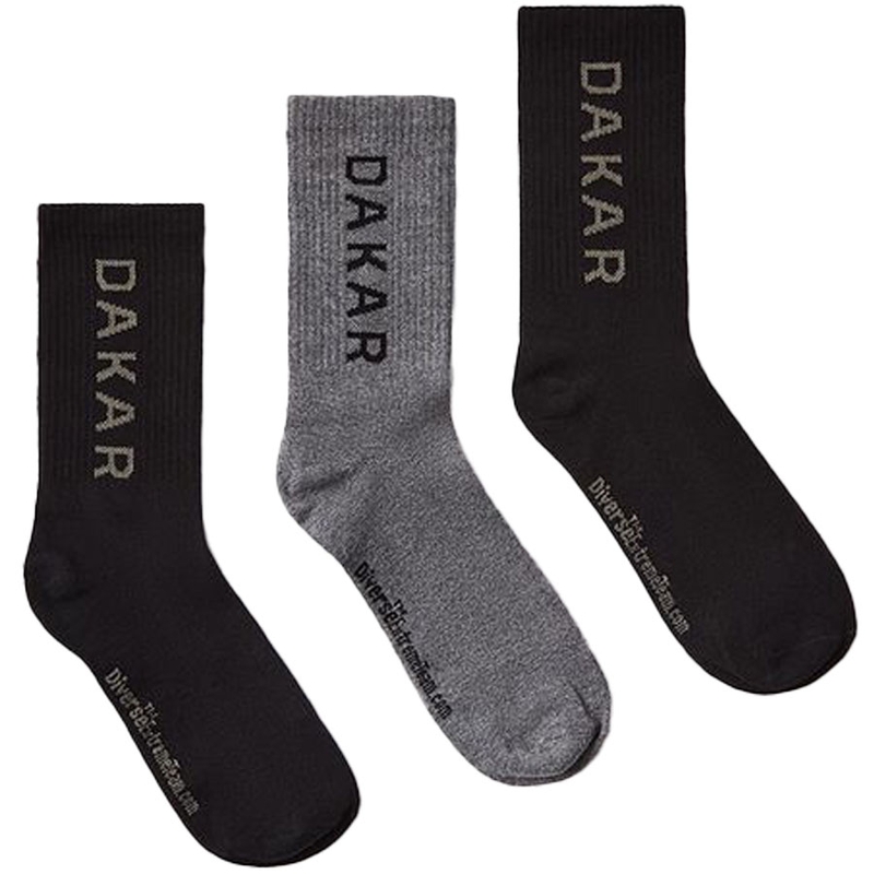 Set di calzini Dakar Athlan nero-grigio