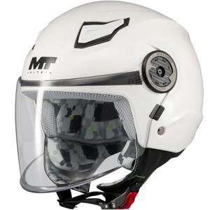 Casco da moto jet per bambini MT Lite Pure A0 bianco