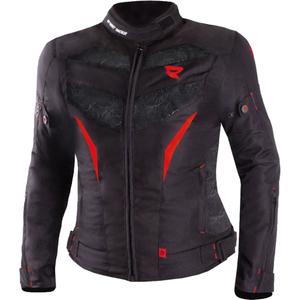 Giacca da moto donna Street Racer Rose Air nera e rossa