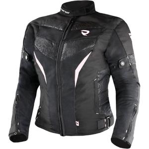 Giacca da moto Street Racer Rose Air bianca e nera da donna