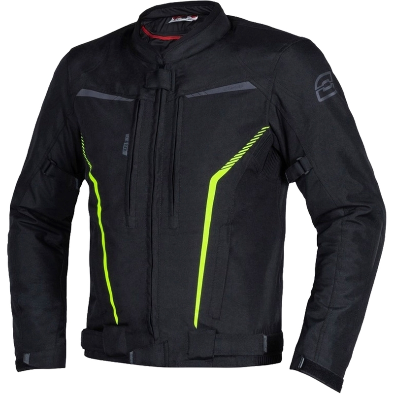 Giacca da moto Ozone Delta IV nero-giallo fluo