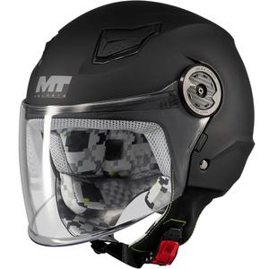 Casco da moto jet per bambini MT Lite Pure A1 nero opaco