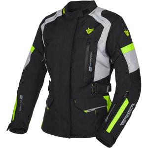 Giacca da moto da donna RSA EXO 2 nero-grigio-giallo fluo