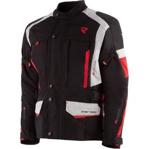 Giacca da moto Street Racer Hilax nero-grigio-rosso