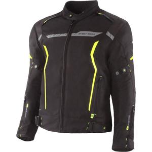Giacca da moto Street Racer Flex nero-giallo fluo