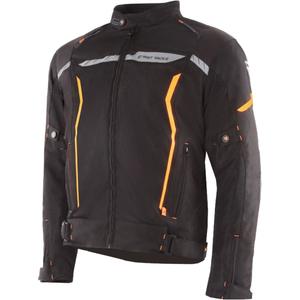 Giacca da moto Street Racer Flex nero-arancio