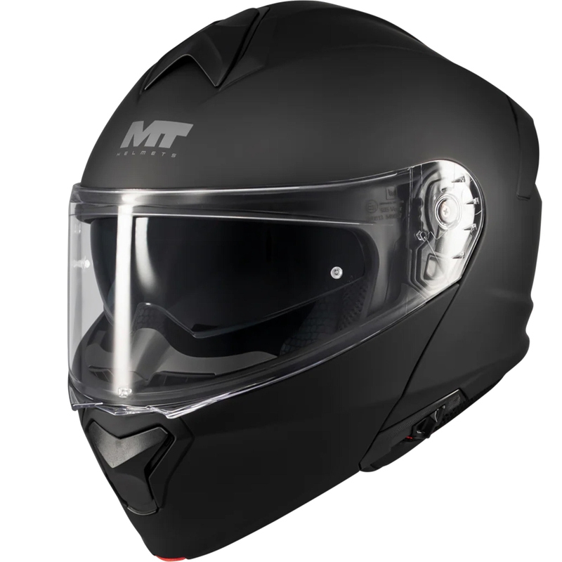 Casco da moto flip-up MT Genesis SV Pure A1 nero opaco