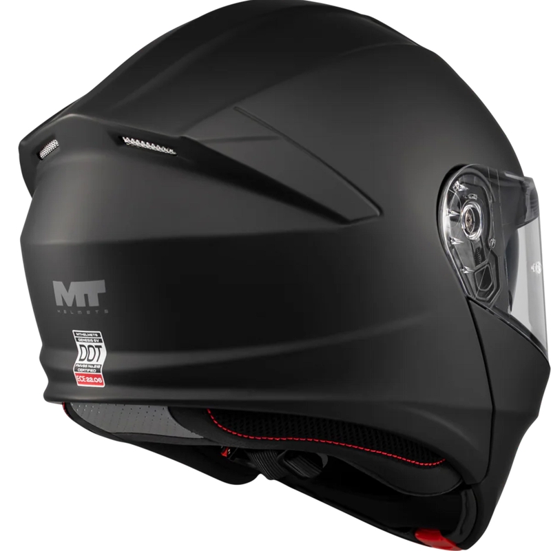Casco da moto flip-up MT Genesis SV Pure A1 nero opaco