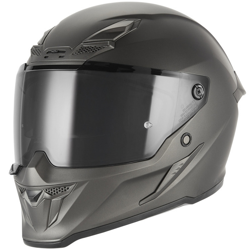Casco integrale da moto NOX Exclusive Goliath, titanio opaco