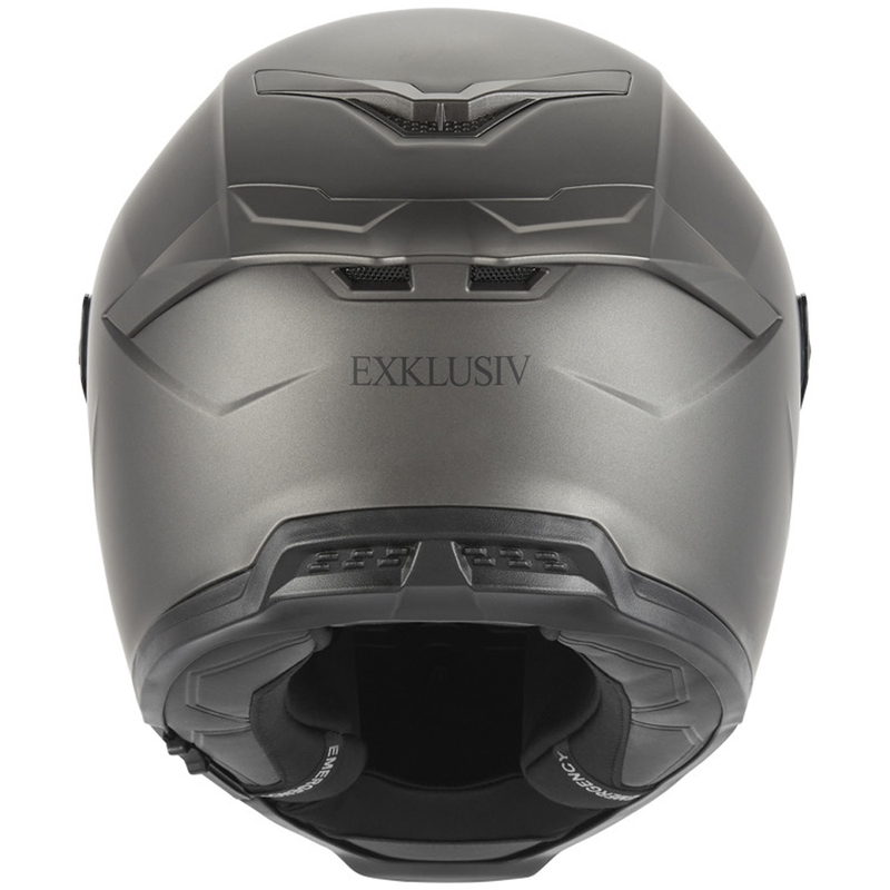 Casco integrale da moto NOX Exclusive Goliath, titanio opaco