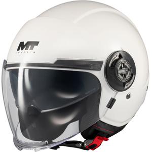 Casco moto jet MT Viale SV S Pure A0 bianco