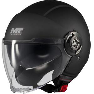 Casco moto jet MT Viale SV S Pure A1 nero opaco