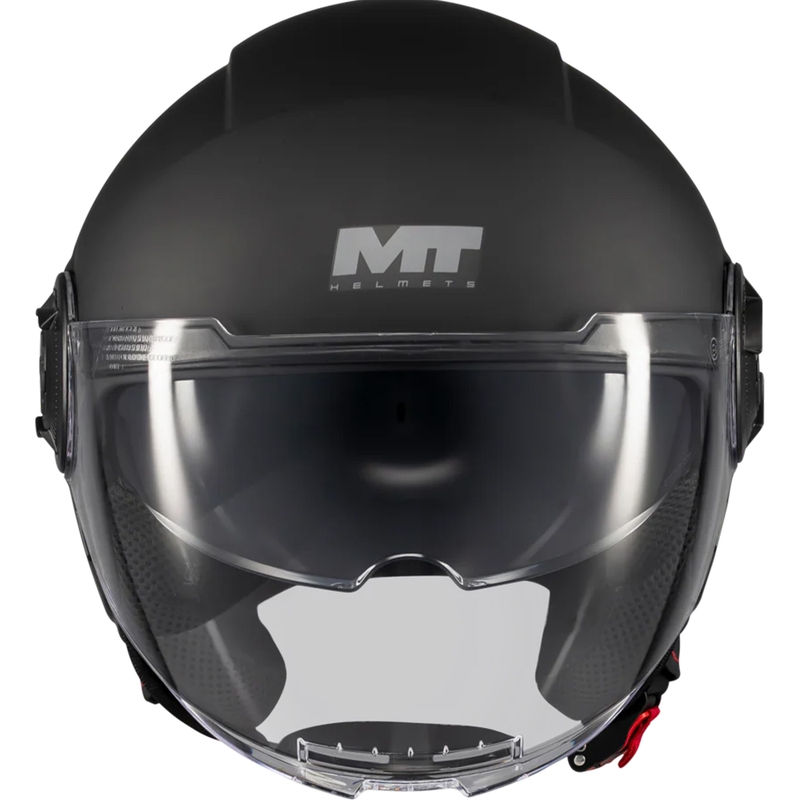 Casco moto jet MT Viale SV S Pure A1 nero opaco
