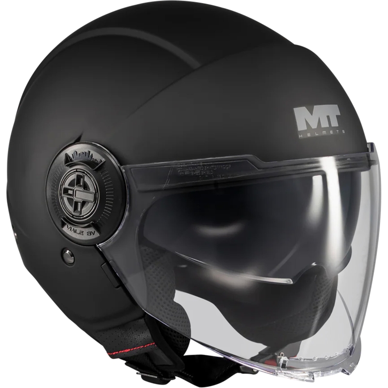 Casco moto jet MT Viale SV S Pure A1 nero opaco