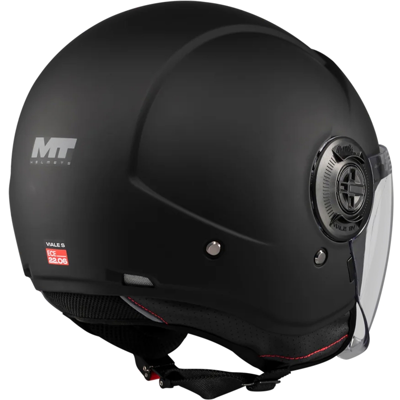 Casco moto jet MT Viale SV S Pure A1 nero opaco
