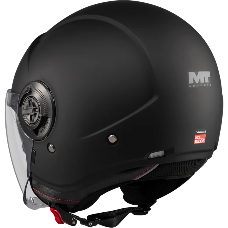 Casco moto jet MT Viale SV S Pure A1 nero opaco