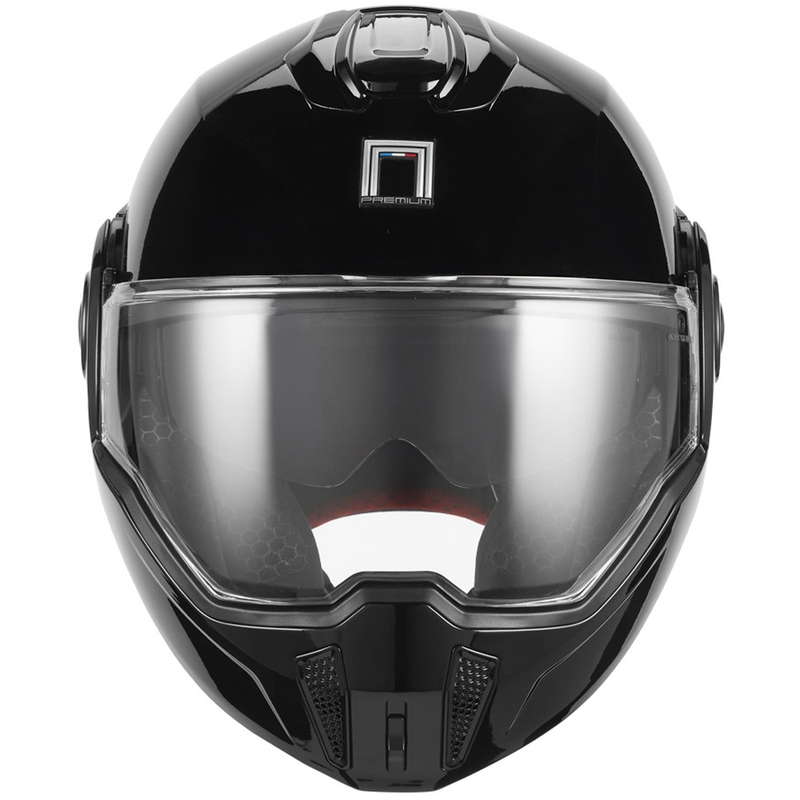 Casco da moto flip-up NOX PREMIUM Spinner nero