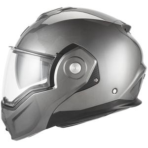 Casco da moto flip-up NOX PREMIUM Spinner, titanio opaco