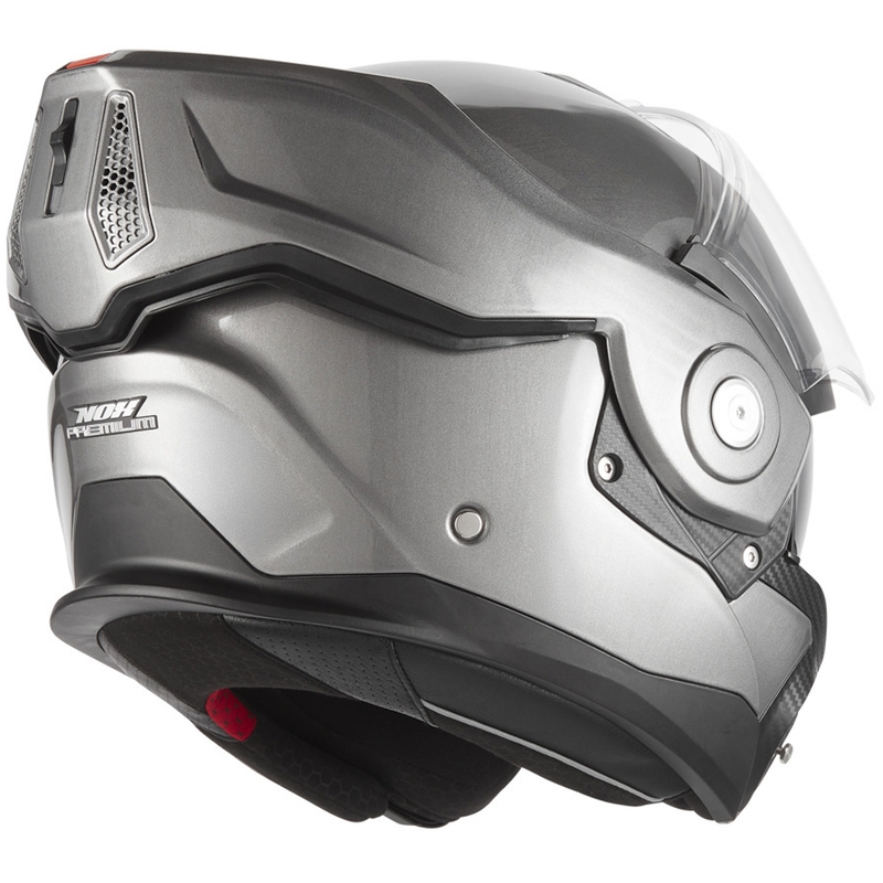 Casco da moto flip-up NOX PREMIUM Spinner, titanio opaco
