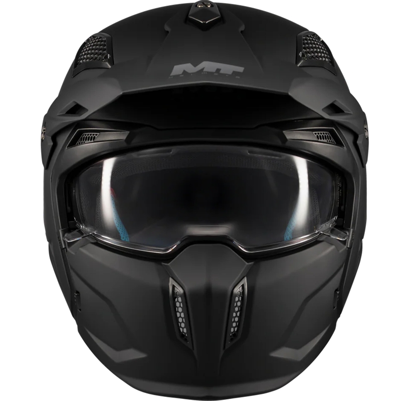 Casco modulare da moto MT Streetfighter SV S Pure A1 nero opaco