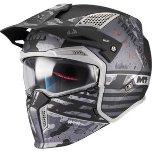 Casco modulare da moto MT Streetfighter SV S Belic B2 nero opaco-grigio