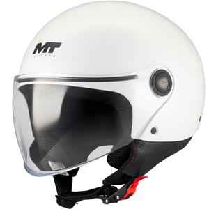 Casco da moto jet MT Street S Pure A0 bianco