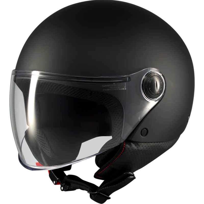 Casco da moto jet MT Street S Pure A1 nero opaco