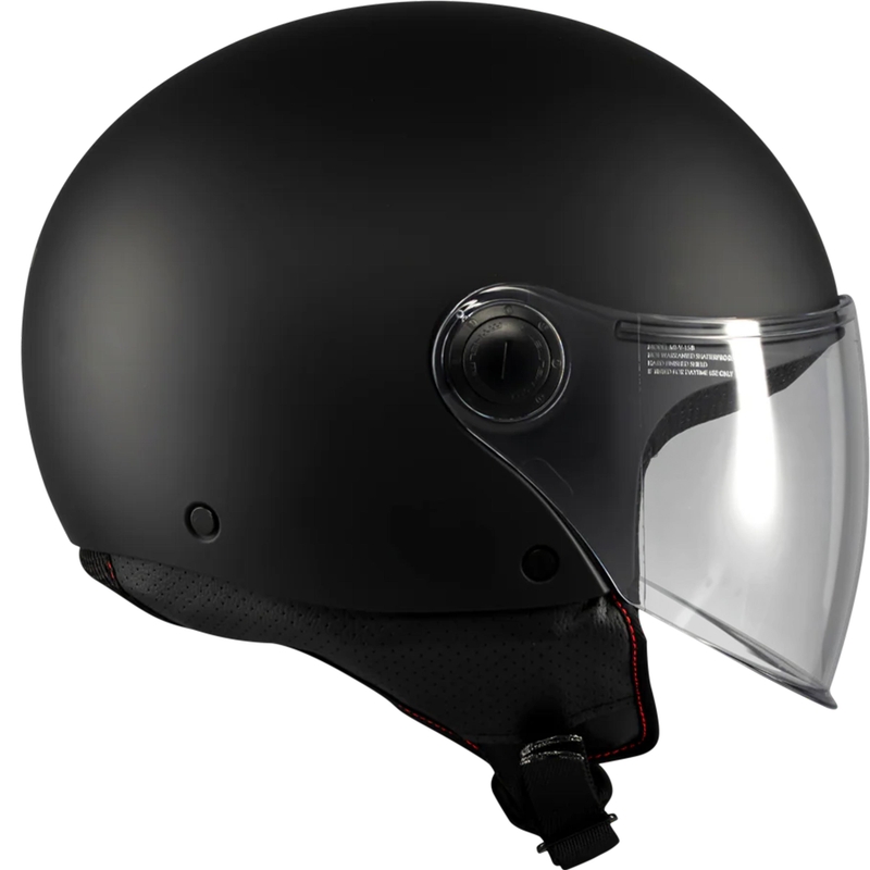 Casco da moto jet MT Street S Pure A1 nero opaco