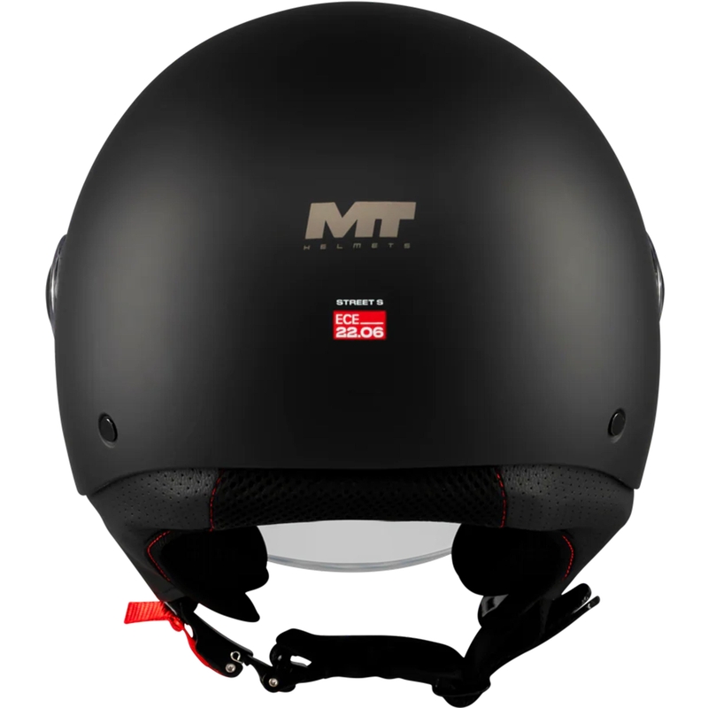 Casco da moto jet MT Street S Pure A1 nero opaco
