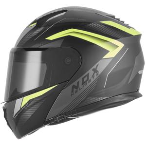 Casco moto modulare NOX N968 Shift nero opaco-giallo fluo
