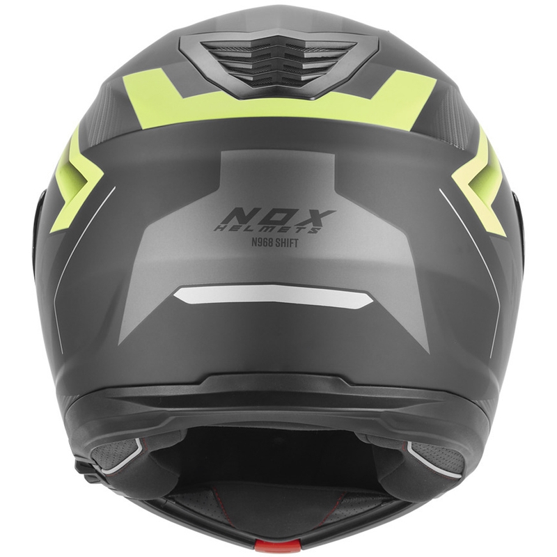 Casco moto modulare NOX N968 Shift nero opaco-giallo fluo