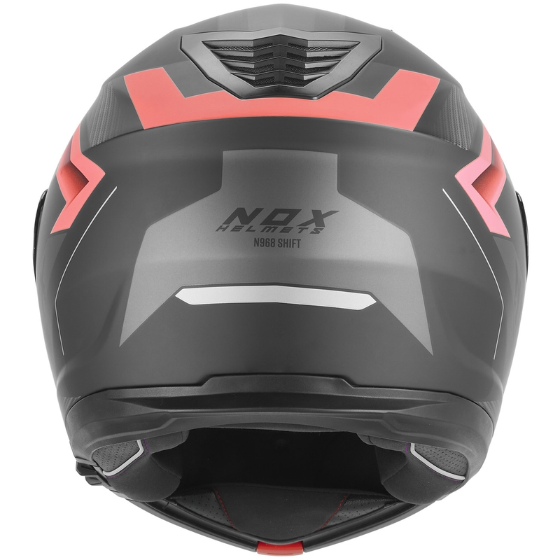 Casco moto flip-up NOX N968 Shift nero opaco-rosso
