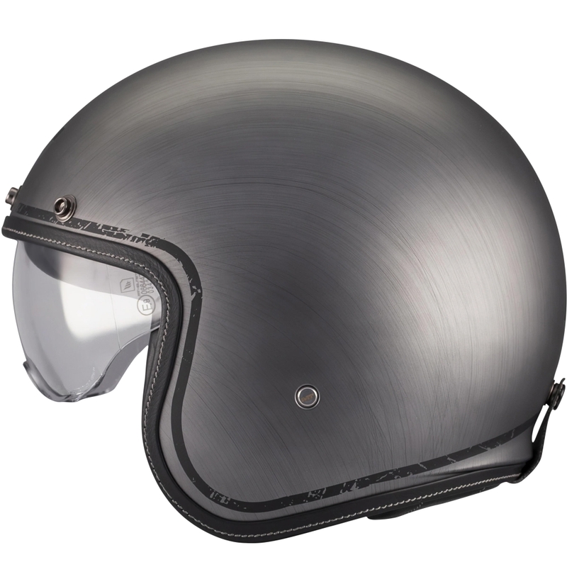 Casco da moto jet MT Lemans 2 SV S Brushed A2 grigio opaco