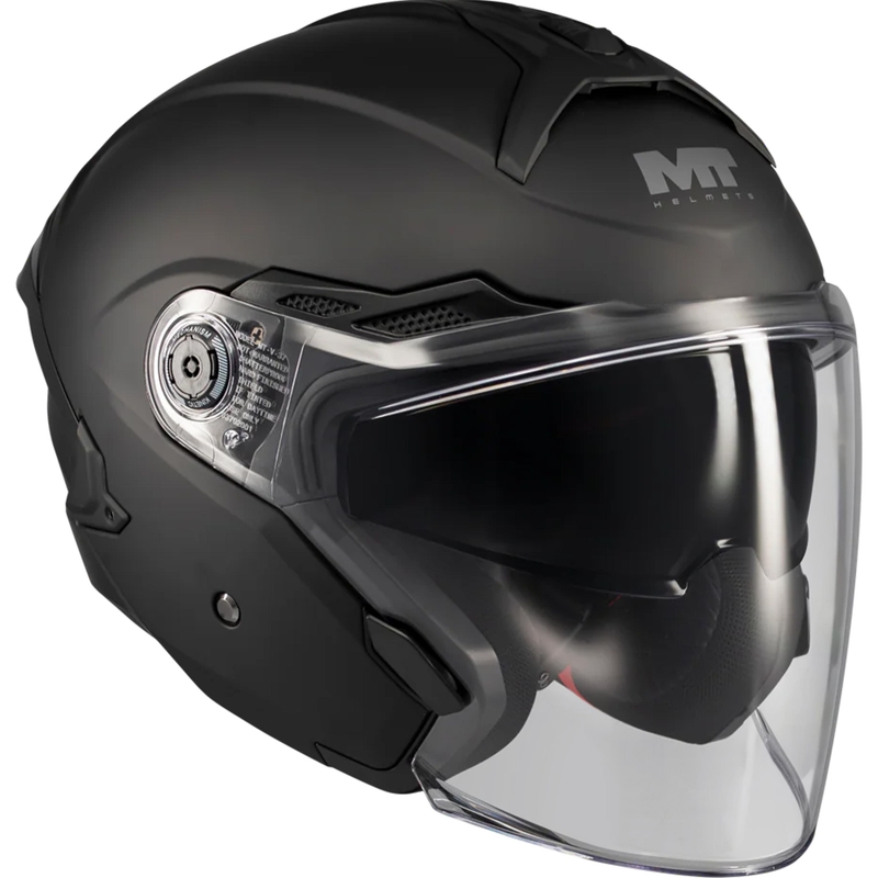 Casco da moto jet MT Cosmo SV Pure A1 nero opaco
