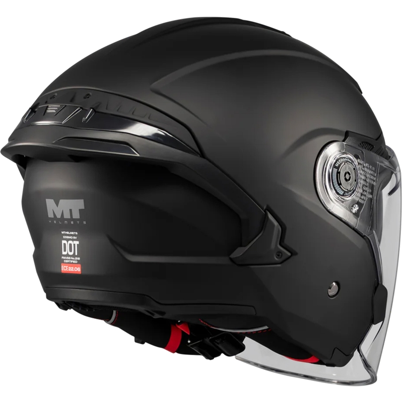 Casco da moto jet MT Cosmo SV Pure A1 nero opaco