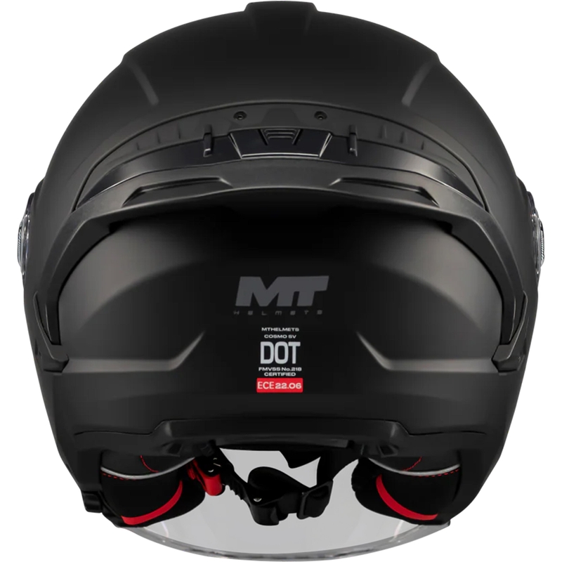 Casco da moto jet MT Cosmo SV Pure A1 nero opaco